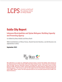Saida Report - Lebanese Municipalities and Syrian Refugees: Building Capacity and Promoting Agency