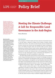 Meeting the Climate Challenge: A Call for Responsible Land Governance in the Arab Region
