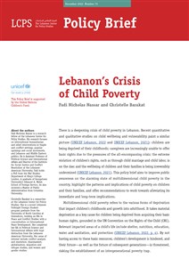 Lebanon’s Crisis of Child Poverty