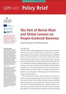 The Port of Beirut Blast and Global Lessons on People-Centered Recovery